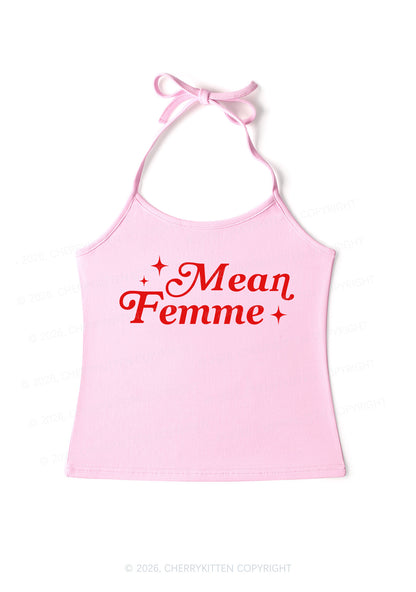 Mean Femme Pride Y2K Halter Neck Cami Cherrykitten
