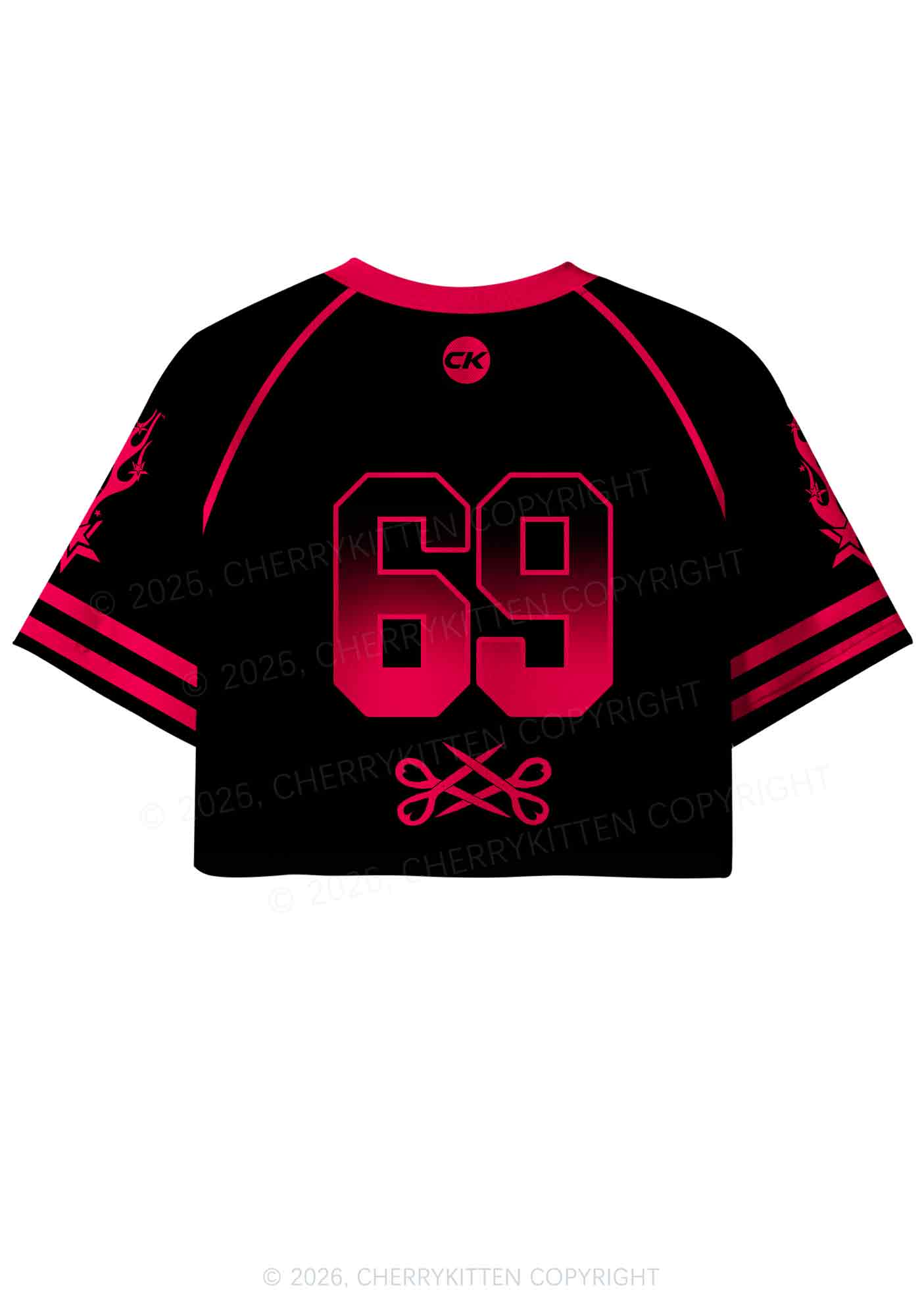Sapphic Tendencies Kiss Girls Pride Y2K Crop Sport Jersey Shirts Cherrykitten