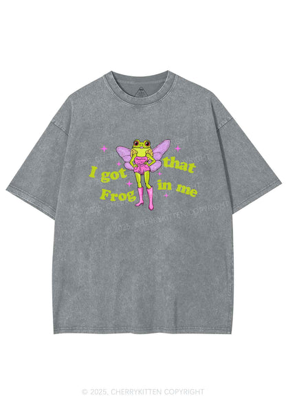 I Got That Frog Y2K Shirts Washed Tee Cherrykitten