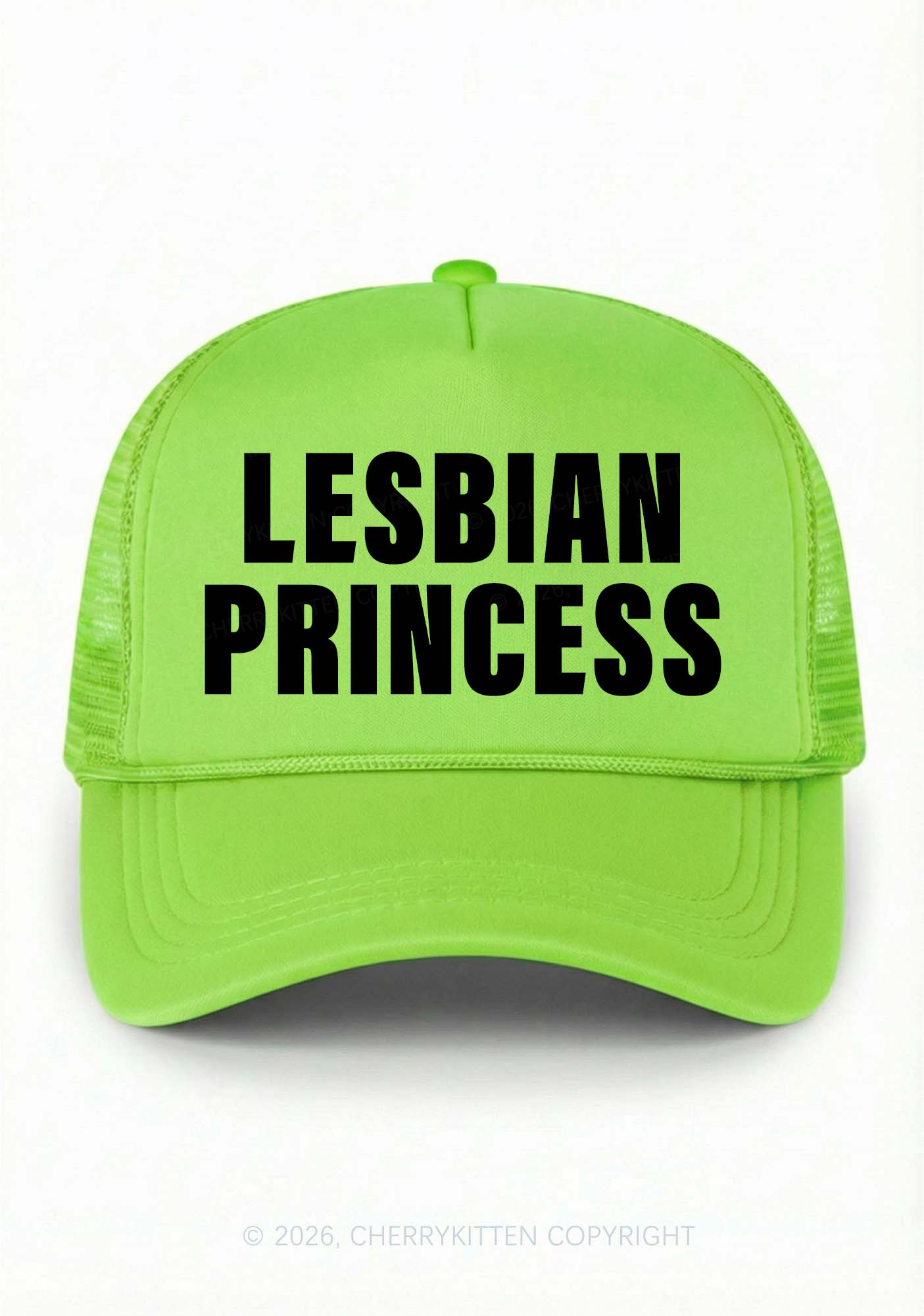 Lesbian Princess Pride Y2K Trucker Hat Cherrykitten