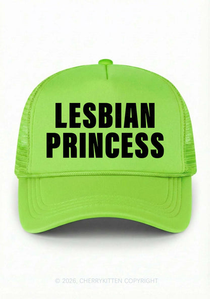 Lesbian Princess Pride Y2K Trucker Hat Cherrykitten