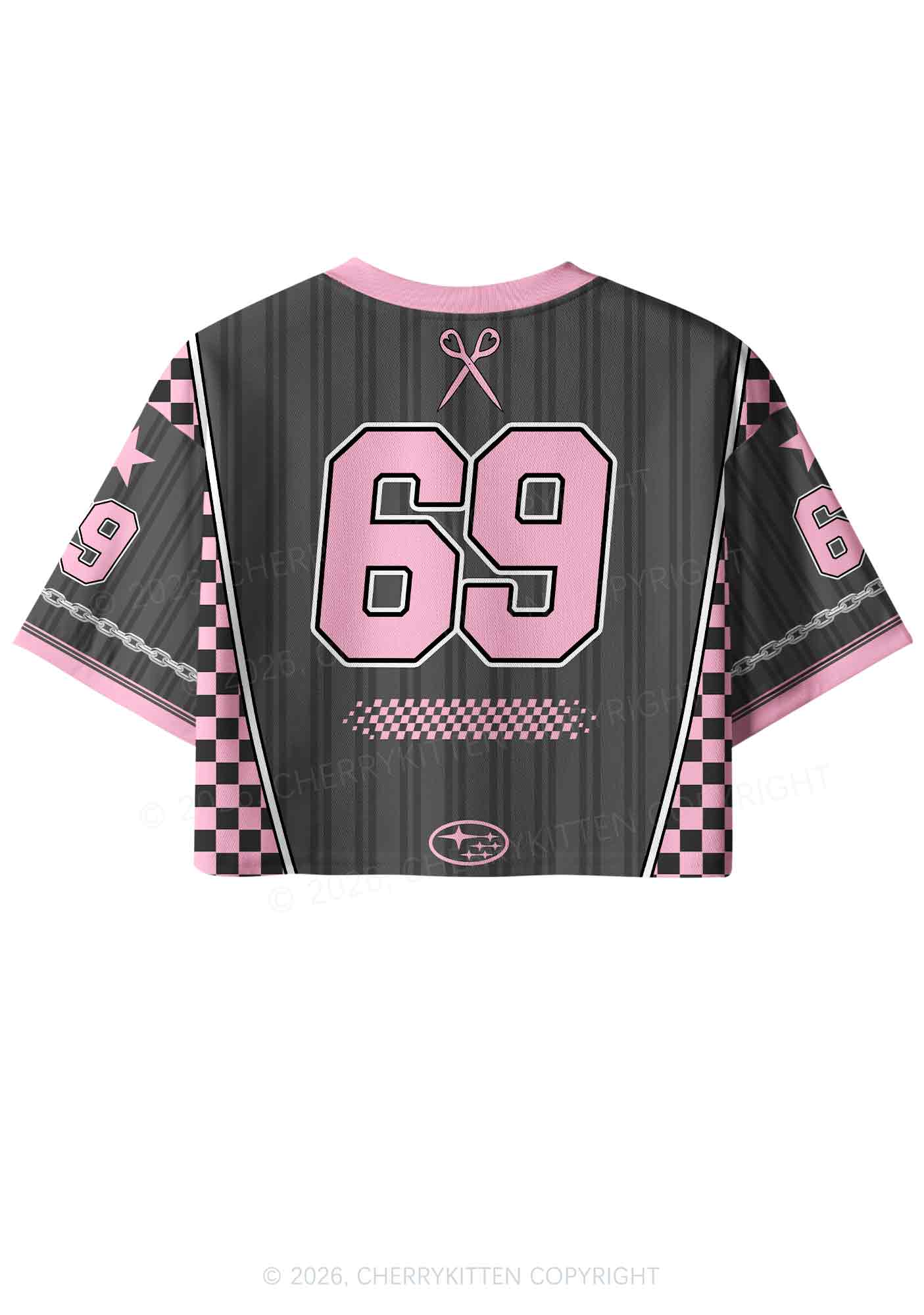 Lets Scissor Pride Y2K Crop Sport Jersey Shirts Cherrykitten