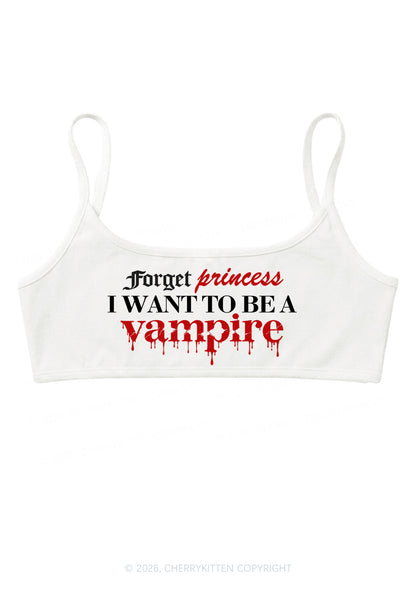 Halloween Want To Be Vampire Y2K Super Crop Cami Cherrykitten
