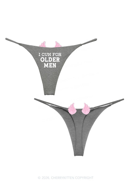 Cxm For Older Men Y2K Goth Angel Wings Bikini String Thong Cherrykitten