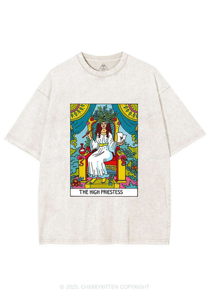 The High Priestess Y2K Washed Tee Cherrykitten