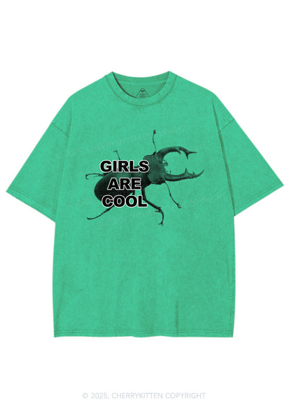 Beetle Girls Are Cool Y2K Shirts Washed Tee Cherrykitten
