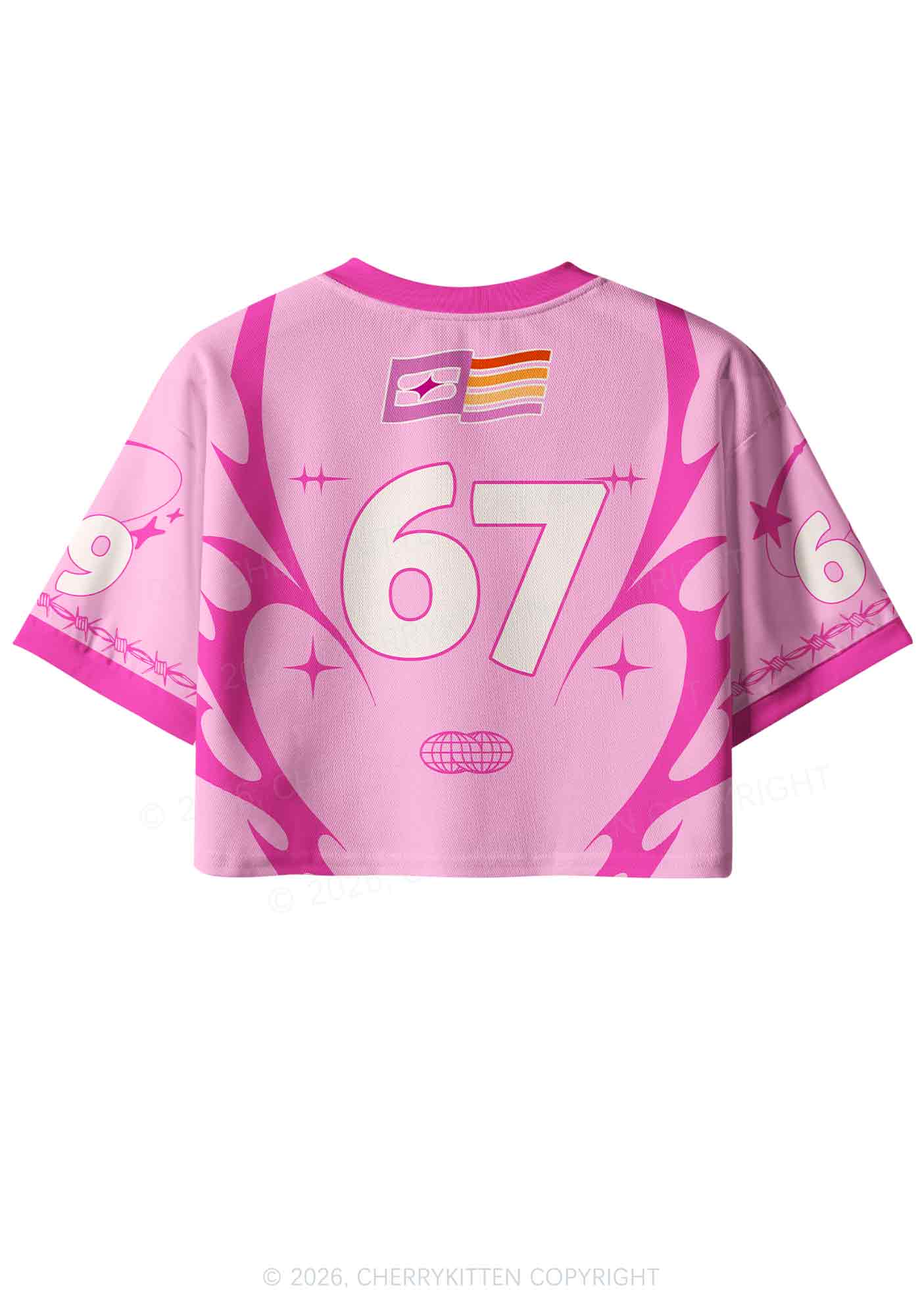 Lesbian Kissing Pride Y2K Crop Sport Jersey Shirts Cherrykitten