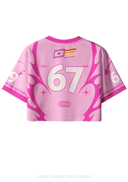 Lesbian Kissing Pride Y2K Crop Sport Jersey Shirts Cherrykitten