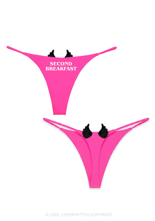 Second Breakfast Y2K Goth Angel Wings Bikini String Thong Cherrykitten