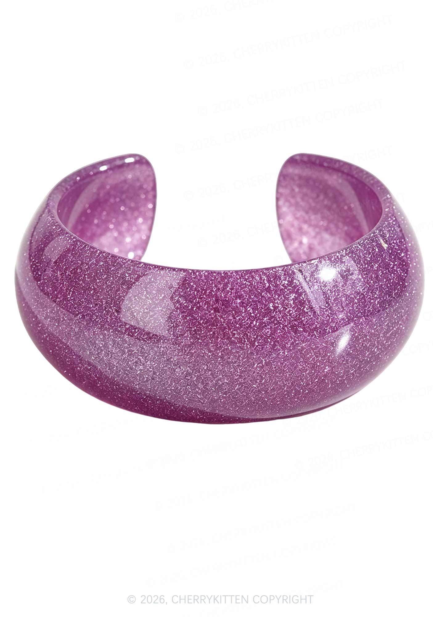 Glitter Candy Color Y2K Open Bangle Cherrykitten