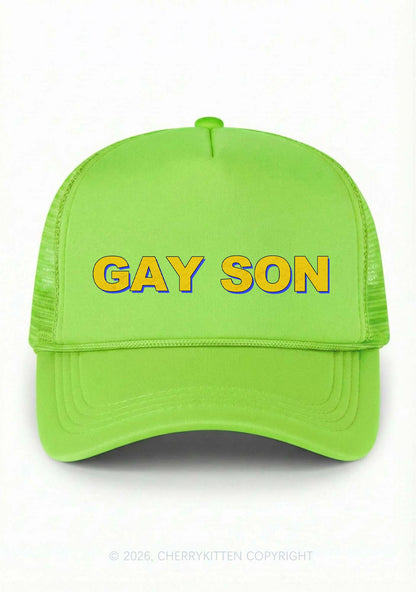 Gay Son Pride Y2K Trucker Hat Cherrykitten