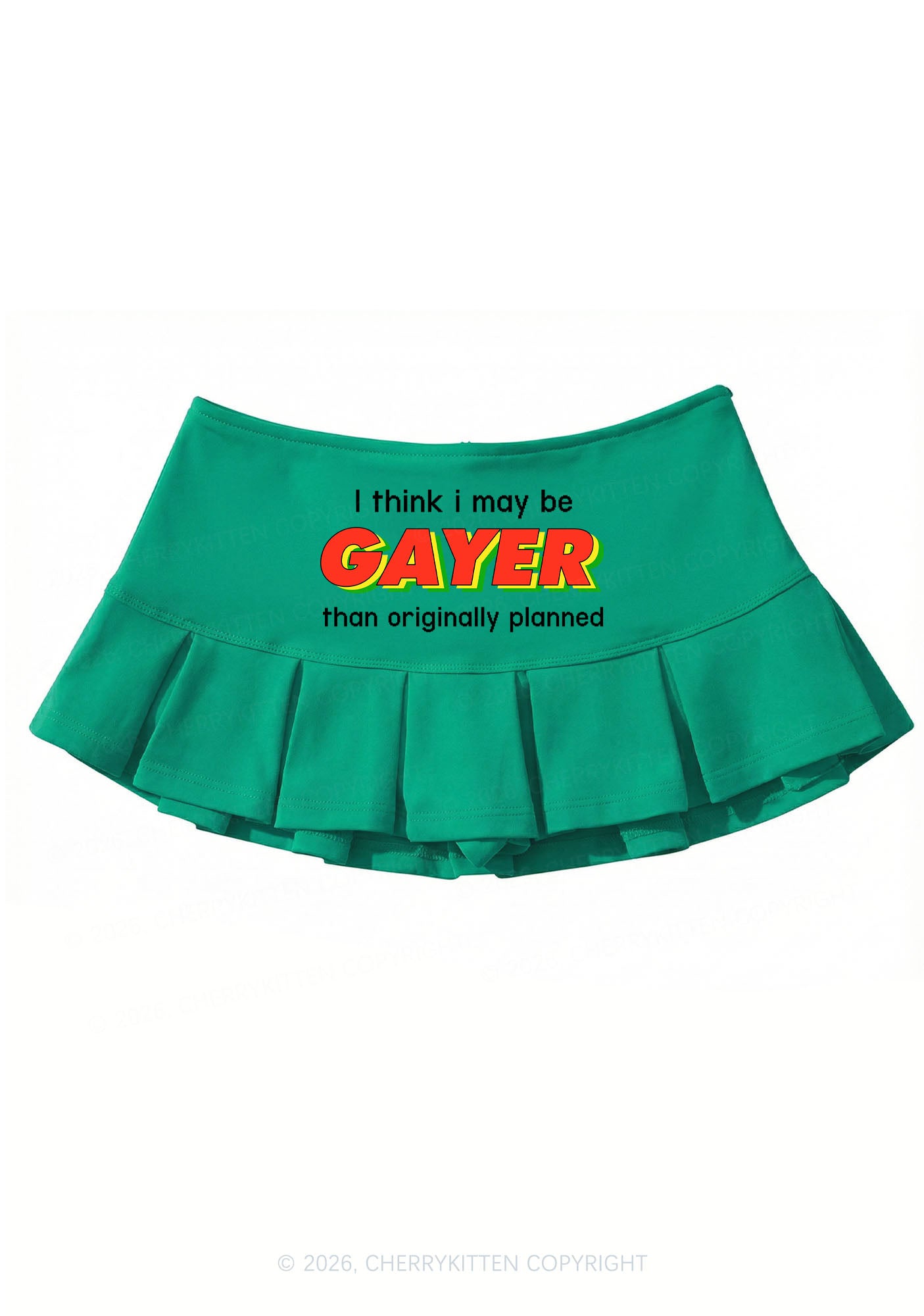 I May Be Gayer Pride Y2K Mini Pleated Skirts Cherrykitten