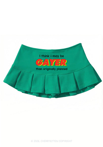 I May Be Gayer Pride Y2K Mini Pleated Skirts Cherrykitten