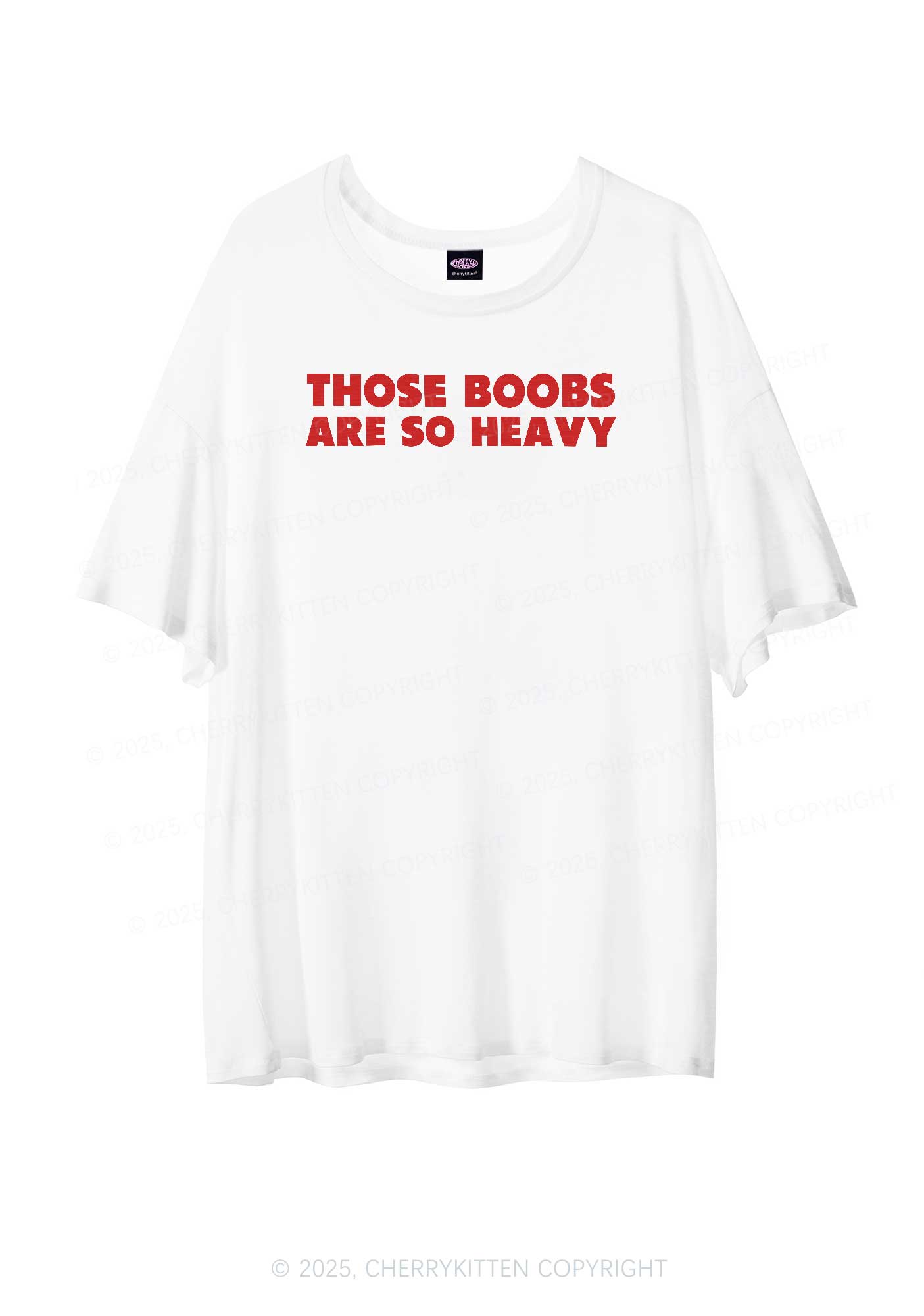 Bxxbs Are So Heavy Y2K Sheer Boyfriend Tee Cherrykitten