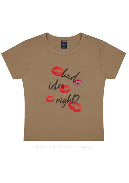 Bad Idea Right Y2K Baby Tee Cherrykitten