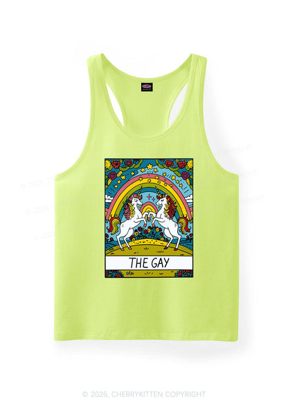 The Gay Unicorn Pride Y2K Men Racerback Tank Top Cherrykitten
