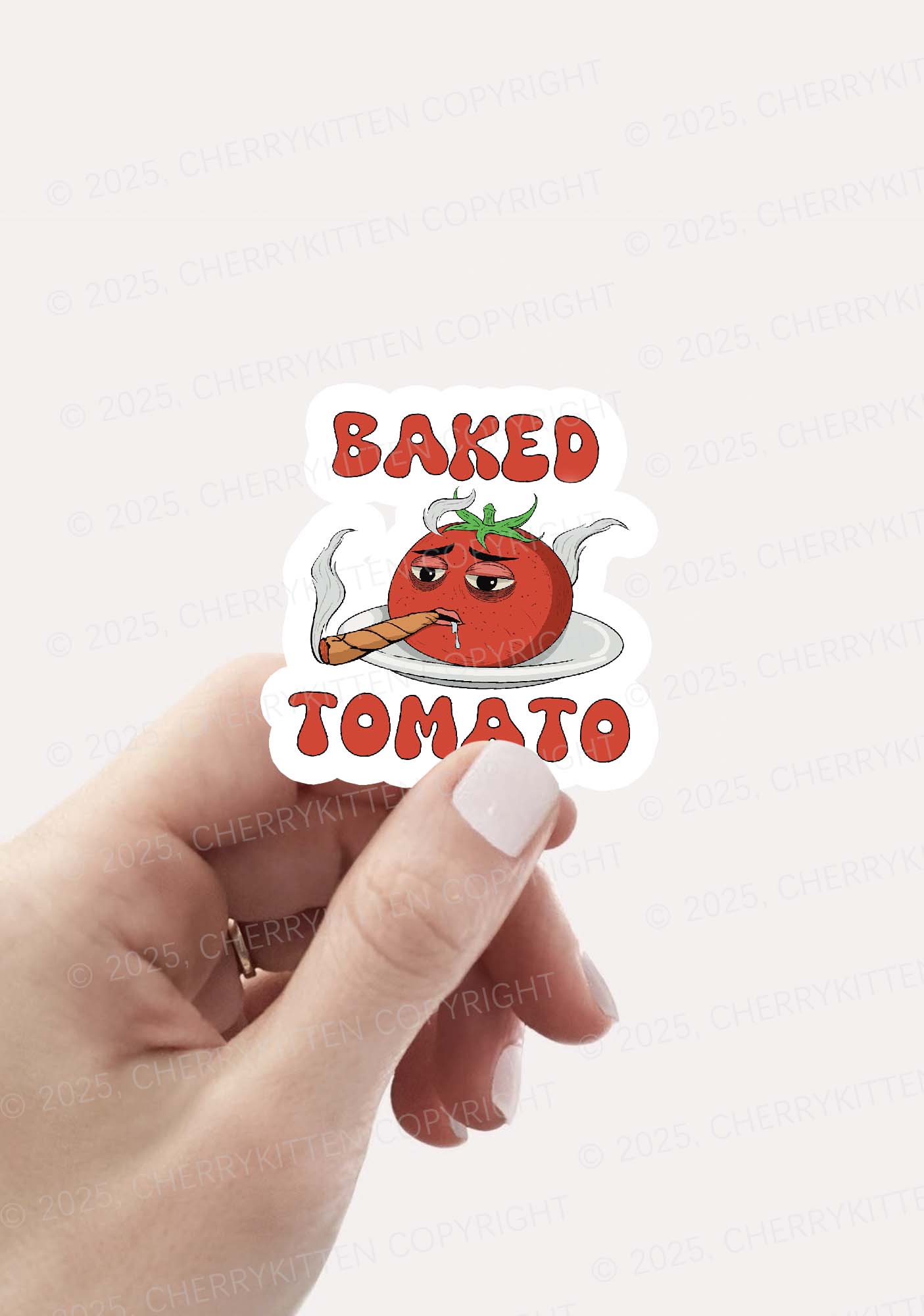 Baked Tomato 1Pc Y2K Sticker Cherrykitten