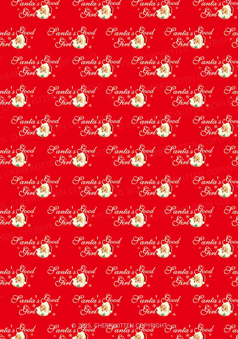 Christmas Santas Good Girl Y2K Print Cami Shorts Pajama Set Cherrykitten