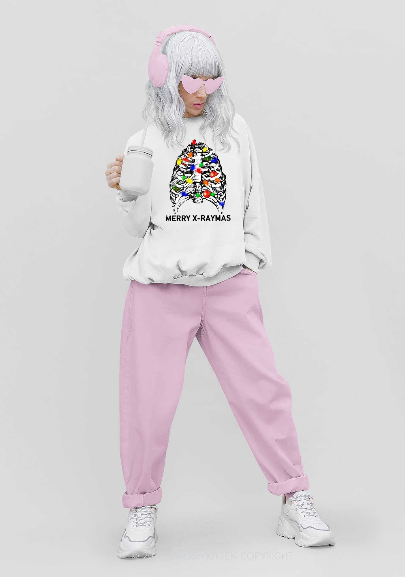 Merry X-Raymas Christmas Y2K Sweatshirt Cherrykitten