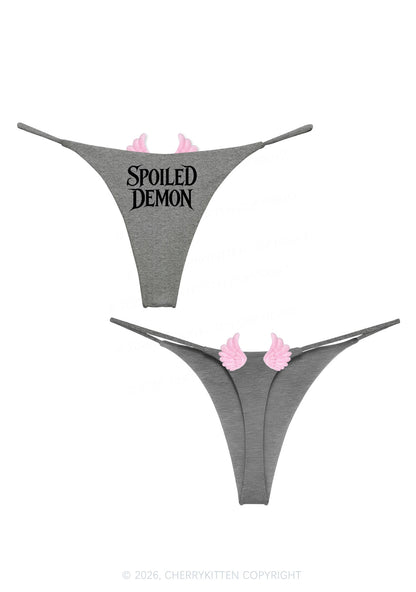 Halloween Spoiled Demon Y2K Goth Angel Wings Bikini String Thong Cherrykitten