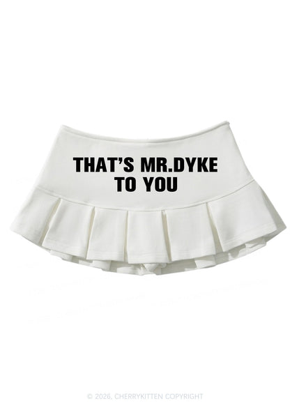 Thats Mr Dyke Pride Y2K Mini Pleated Skirts Cherrykitten