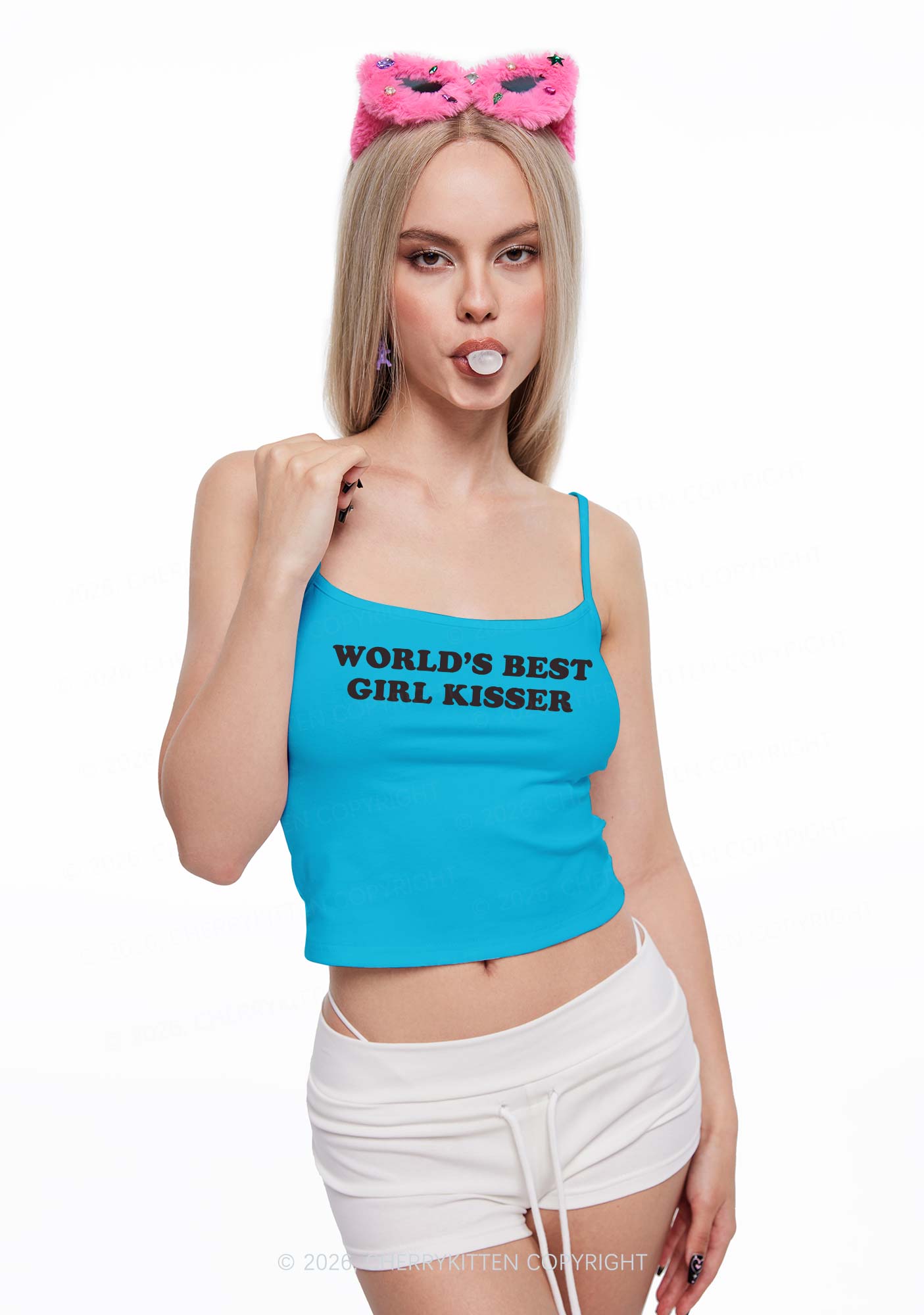 Best Girl Kisser Pride Y2K Spaghetti Strap Cami Cherrykitten