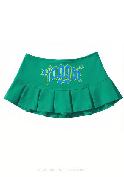 Faggot Star Pride Y2K Mini Pleated Skirts Cherrykitten
