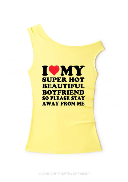 My Super Hot Boyfriend Y2K Off Shoulder Tank Top Cherrykitten