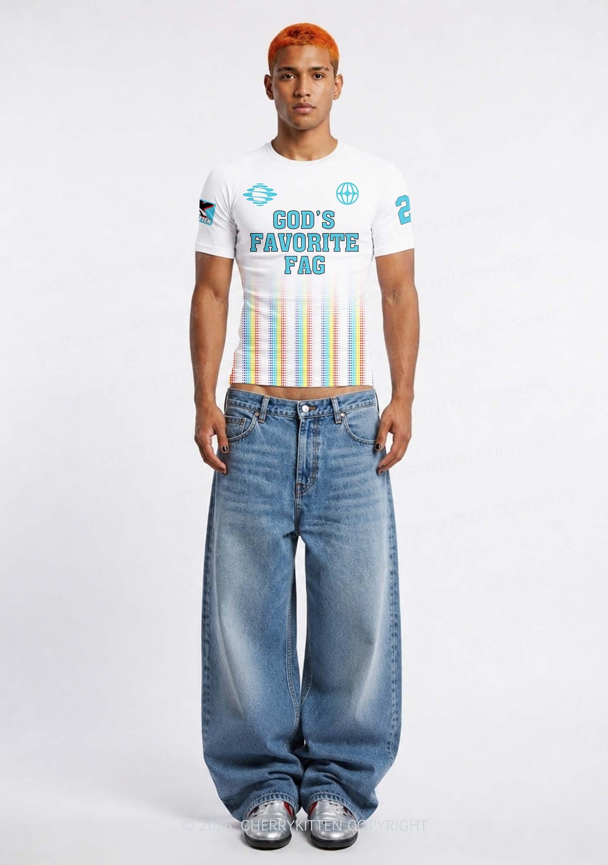 Gods Favorite Fag Pride Y2K Football Jersey Shirts Cherrykitten