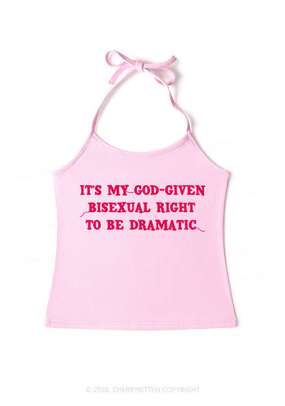 God Given Bisexual Right Pride Y2K Halter Neck Cami Cherrykitten