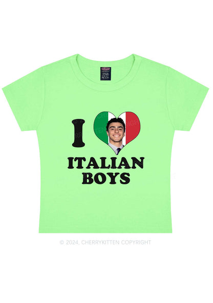 I Love Italian Luigi Y2K Baby Tee Cherrykitten