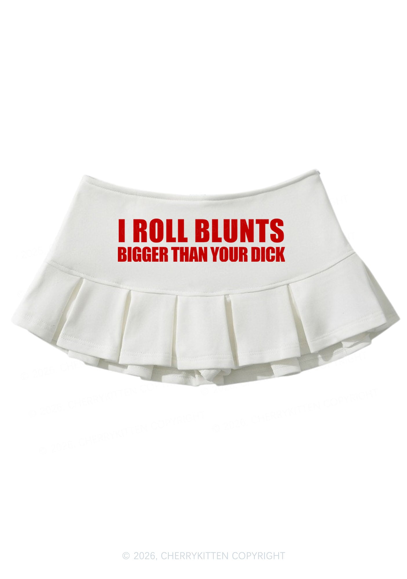 I Roll Blunts Y2K Mini Pleated Skirts Cherrykitten