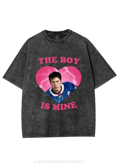The Boy Is Mine HR Y2K Shirts Washed Tee Cherrykitten