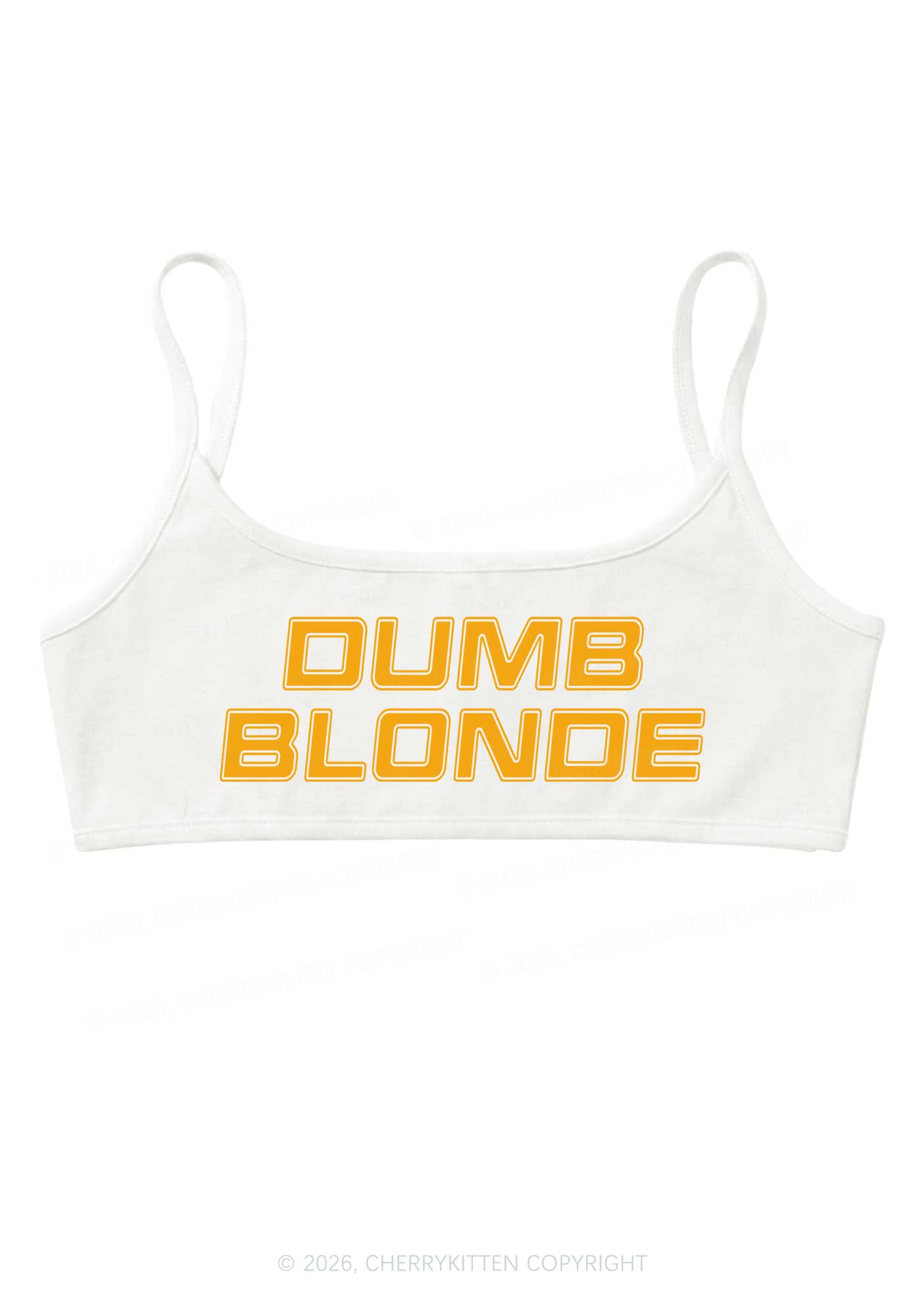 Dumb Blonde Y2K Super Crop Cami Cherrykitten