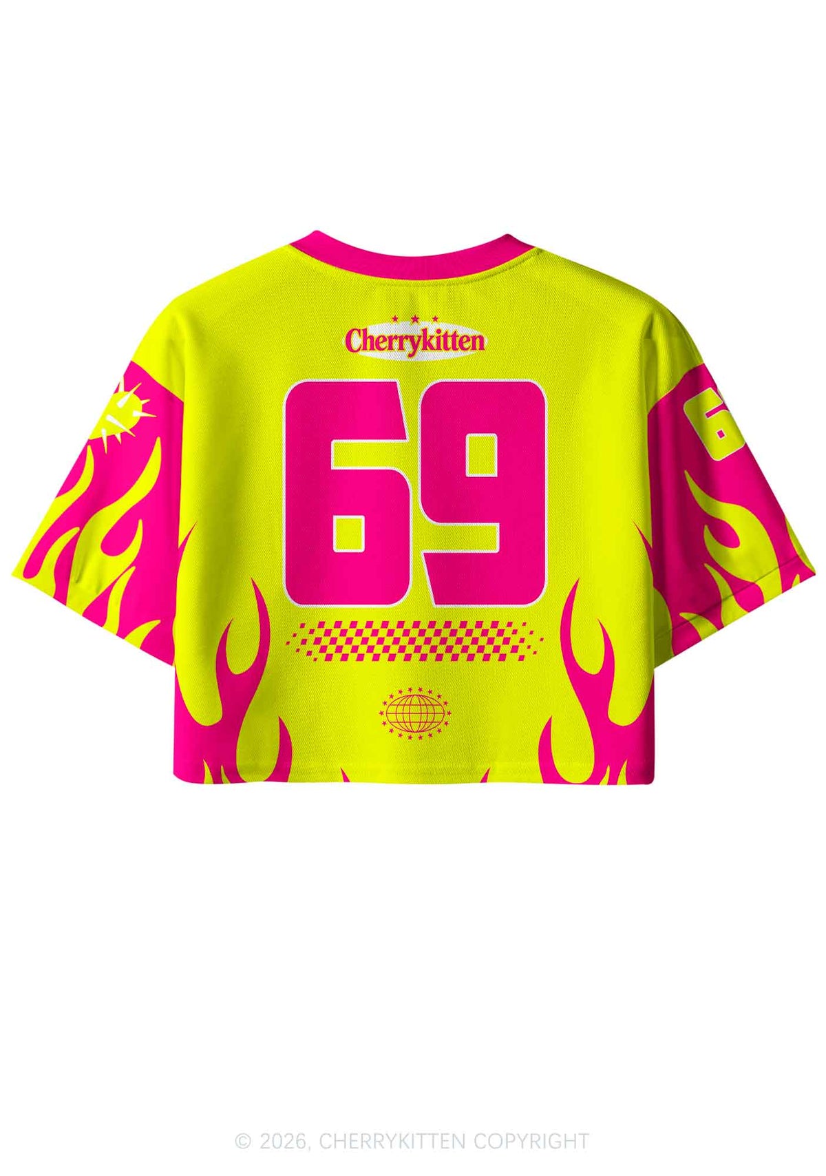 Worlds Best Nonbinary With Autism Y2K Crop Sport Jersey Shirts Cherrykitten