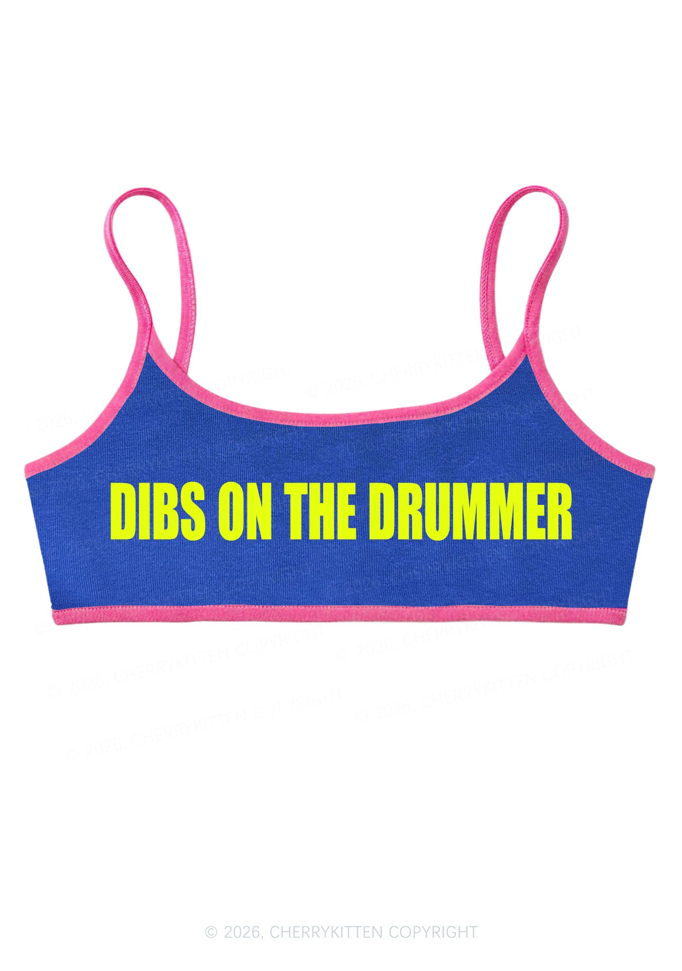 Dibs On The Drummer Y2K Super Crop Cami Cherrykitten