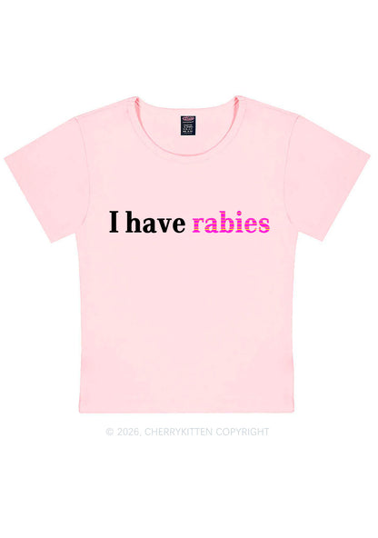 I Have Rabies Y2K Baby Tee Cherrykitten