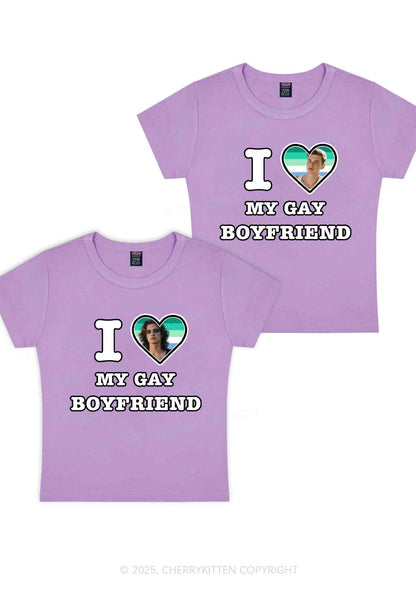 Custom My Gay BF Pride Y2K Valentine's Day Baby Tee Cherrykitten