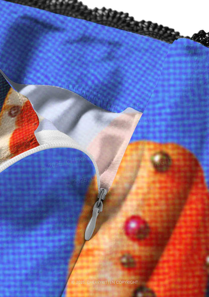 Carrots and Grapefruit Pride Y2K Print Midi Skirt Cherrykitten