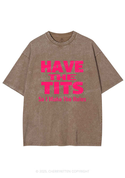 I Make Rules Y2K Shirts Washed Tee Cherrykitten