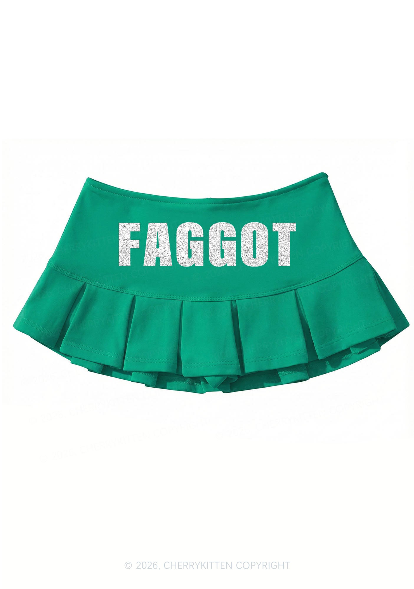 Glitter Faggot Pride Y2K Mini Pleated Skirts Cherrykitten