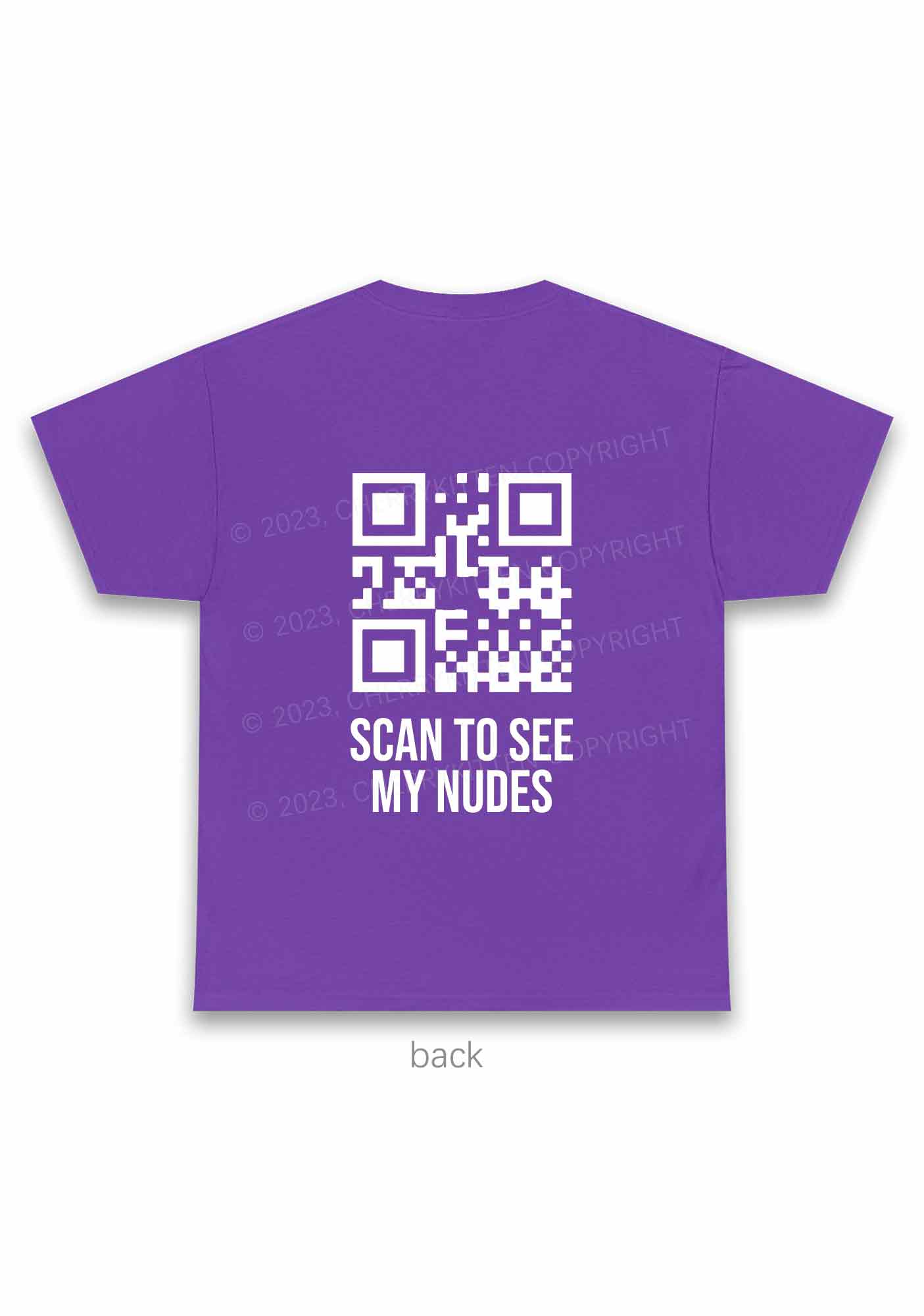 Custom QR Code Scan My Nxdes Y2K Chunky Shirt Cherrykitten