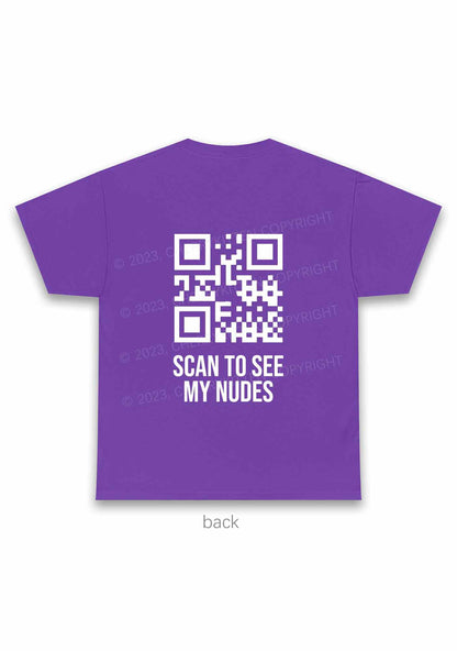 Custom QR Code Scan My Nxdes Y2K Chunky Shirt Cherrykitten