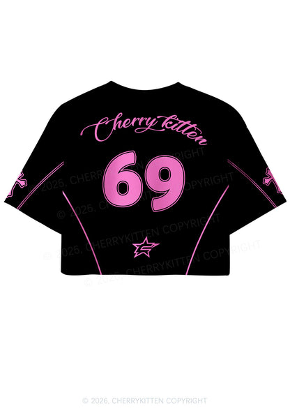 Retro Dyke Pride Y2K Crop Sport Jersey Shirts Cherrykitten