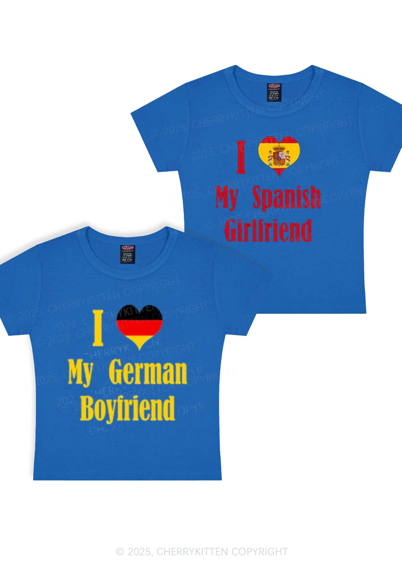 Custom Country Y2K Valentine's Day Baby Tee Cherrykitten