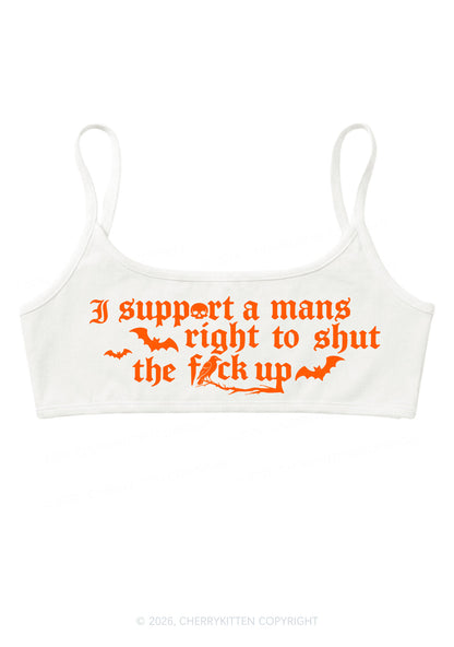 Halloween Gothic Support Mans Right Y2K Super Crop Cami Cherrykitten