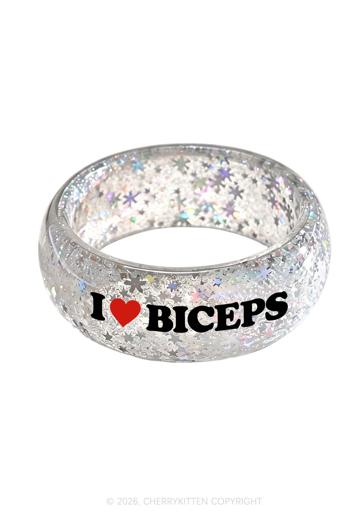 I Love Biceps Y2K Cuff Bangle Cherrykitten