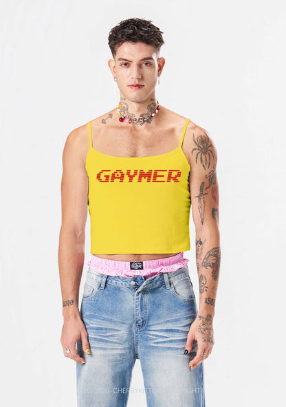 Gaymer Pride Y2K Spaghetti Strap Cami Cherrykitten