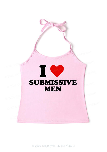 I Love S Men Y2K Halter Neck Cami Cherrykitten