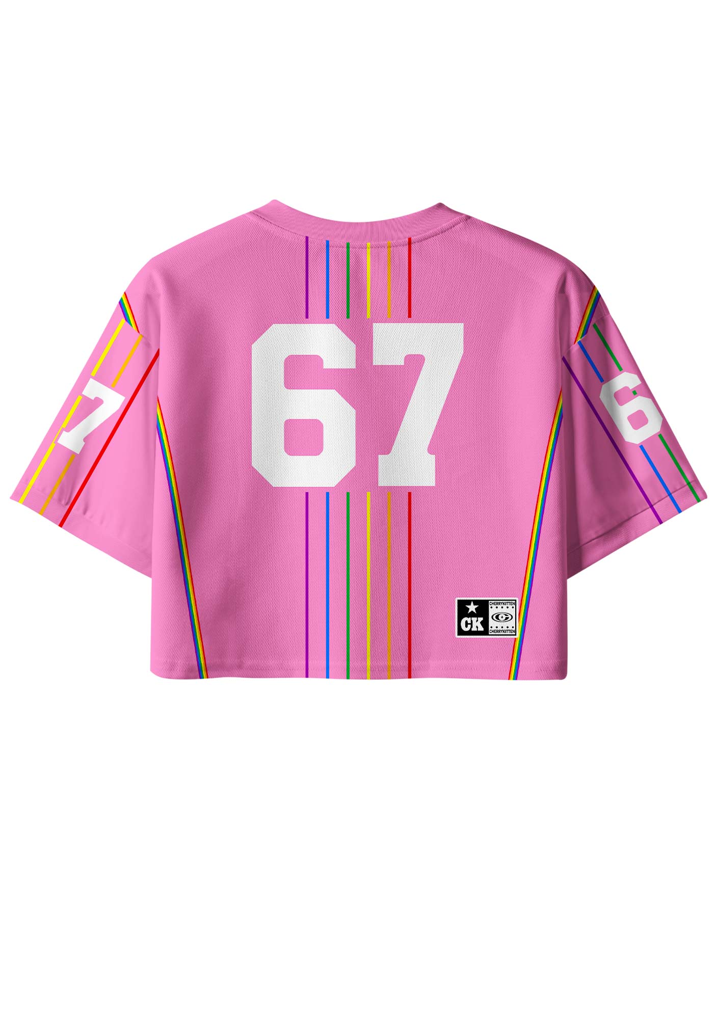 Pink I Suffer From Gay Thoughts Pride Y2K Crop Sport Jersey Shirts Cherrykitten